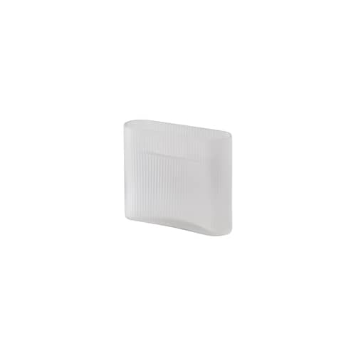 Vase Ridge verre blanc / L 20 x H 16,5 cm - Muuto - Blanc dépoli - Verre dépoli soufflé bouche