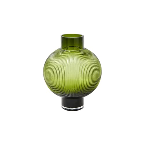 Vaso Hot Air Balloon vetro verde / H 30 cm - Pols Potten - Verde - Vetro