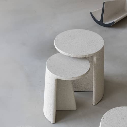 Table d\'appoint Ancora béton gris / Ø 28,5 x H 42,5 cm - Magis - / Ø 29,5 x H 42,5 cm - Béton
