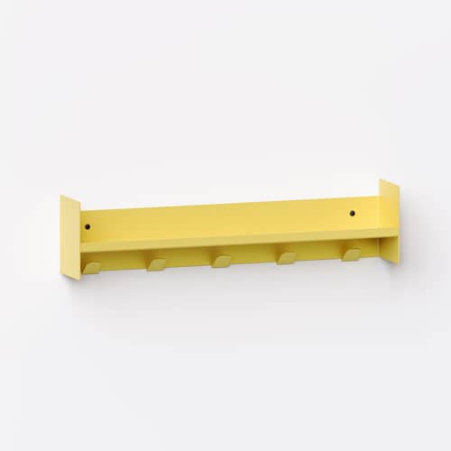 Accessoire / Crochets muraux pour étagère Pli L 60 cm - TIPTOE - Jaune de Naples - Acier thermolaqué