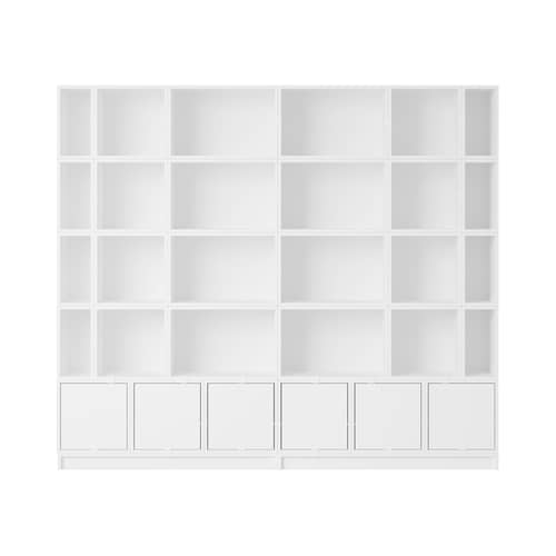 Bibliothèque Stacked bois blanc / Configuration 1 - L 262 x H 228 cm - Muuto - Blanc - Acier laqué, MDF peint