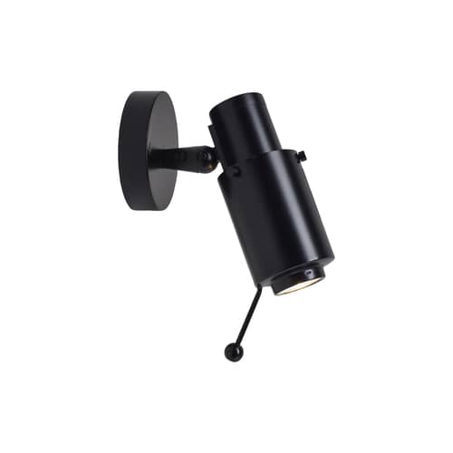 Wandleuchte Biny Spot LED metall schwarz / Neuauflage des Originals aus dem Jahr 1955 - DCW éditions - Schwarz / Rohr schwarz - Aluminium, Stahl