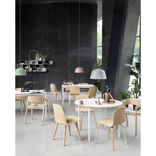 Chaise Visu bois vert / Pieds bois / Seconde vie - Muuto - Vert Sauge - Contreplaqué de frêne