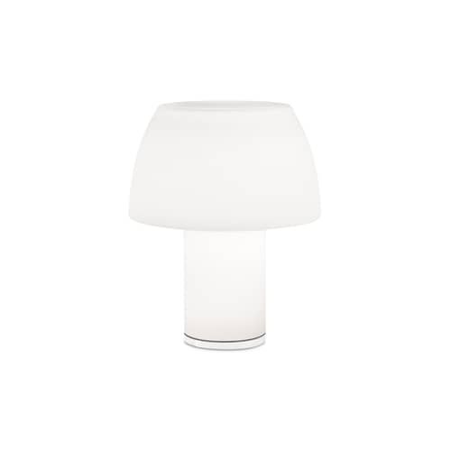 Lampada da esterno ricaricabile senza fili Lorosae LED vetro bianco - Nemo - Gelsomino Bianco - Vetro