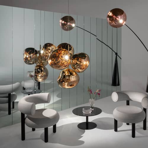 Pendelleuchte Melt Chandelier Small (2015) plastikmaterial gold / Small - LED / Ø 98 x H 103 cm - Tom Dixon - Goldfarben - Polykarbonat, Stahl