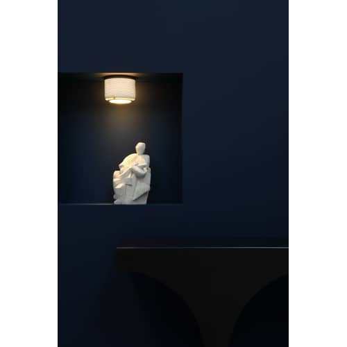 Plafonnier G13 Small métal blanc / Réédition 1952, Pierre Guariche - SAMMODE STUDIO - Blanc - Métal, Verre