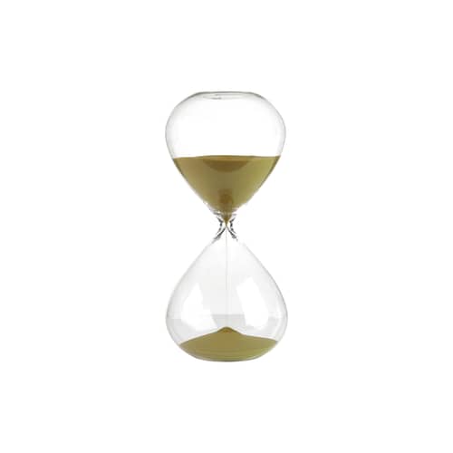 Sablier Ball Medium verre or transparent / 90 min - H 30 cm - POLSPOTTEN - Or / Transparent - Verre