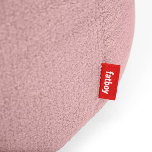 Sitzkissen Point Large Sherpa textil rosa / Ø 70 cm - Stoff Sherpa (Kunstpelz) - Fatboy - Rosa Promise - Sherpa-Fleece-Stoff