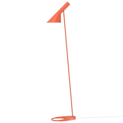 Stehleuchte AJ metall orange / H 130 cm - Drehbar / Arne Jacobsen, 1957 - Louis Poulsen - Elektrisch orange - Gusseisen, Stahl
