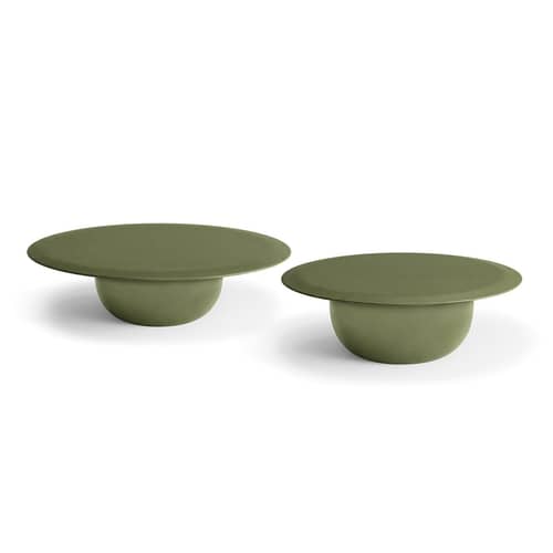 Table basse Alfarè vert / Ø 90 x H 30 cm - Béton - Zanotta - Vert algues - Béton peint