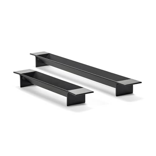 Tablett L-Tray Large metall schwarz / Früchtekorb - L 63 cm - Serax - Schwarz - Stahl