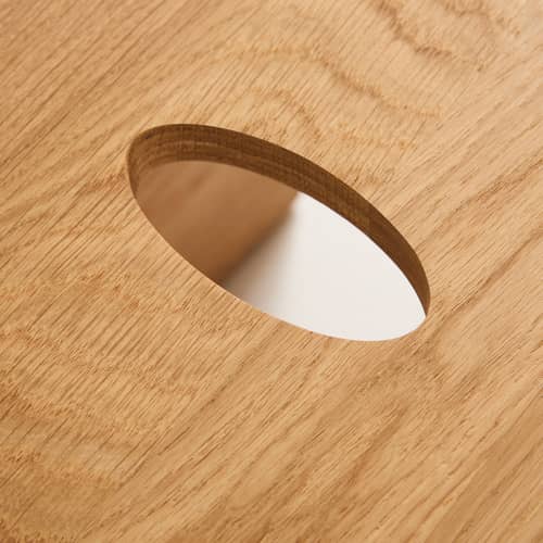 Tavolino d\'appoggio Wood Box legno naturale / 40 x 40 x H 35 cm - Hay - Rovere oliato - Massello di quercia oliato