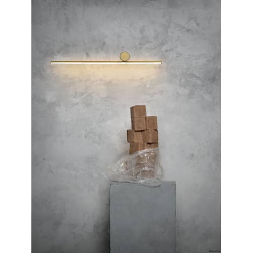 Applique Coordinates W1   LED / L 80 cm - Flos - Champagne anodisé - Aluminium extrudé