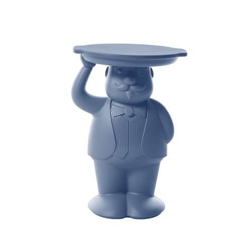 Beistelltisch Ambrogio plastikmaterial blau / 42,5 x 38,5 x H 60,5 cm - Polyethylen - Slide - Puderblau - Polyäthylen