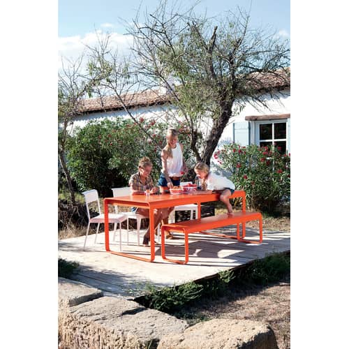 Bellevie Bench metal green L 161 cm - Fermob - Cactus - Aluminium, Steel