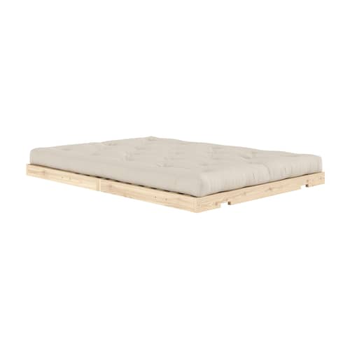 Canapé convertible Flip / L 145 cm - 3 positions - KARUP DESIGN - Beige 747 / Pin - Fibres recyclées mélangées, Mousse, Pin massif certifié FSC, Tissu
