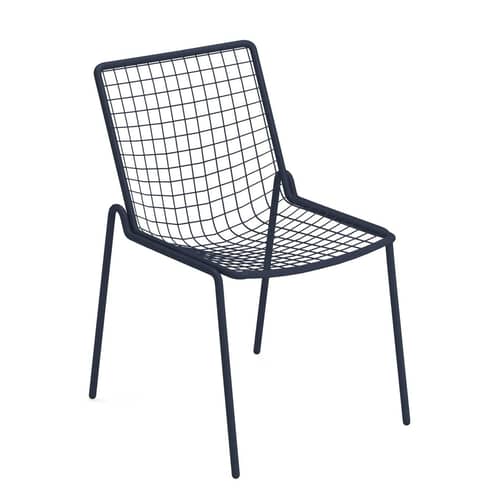 Chaise empilable Rio R50 métal bleu - Emu - Bleu foncé - Acier