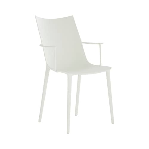 Chaise H.H.H plastique blanc / Soft touch - Recyclé - Kartell - Blanc mat (soft touch) - Technopolymère thermoplastique recyclé