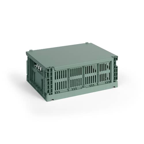 Couvercle  métal vert / Pour panier Colour Crate Medium 26,5 x 34,5 cm - Hay - Vert Sauge - Acier