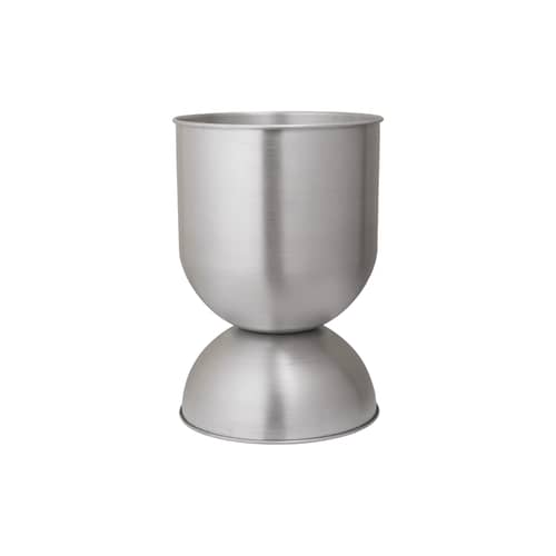 Hourglass Medium Flowerpot metal silver / Ø 40 x H 59 cm - Ferm Living - Aluminium - Aluminium