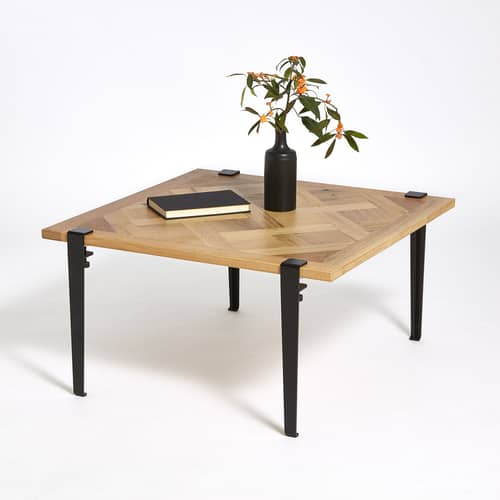 Pied avec fixation étau / H 43 cm - Pour créer table basse ou banc - TIPTOE - Noir Graphite - Acier thermolaqué