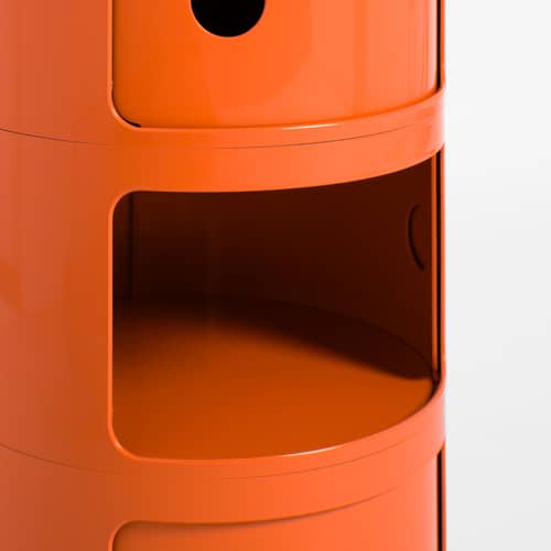 Rangement Componibili orange pop / 3 portes - Exclusivité en édition limitée - Kartell - Orange pop - édition limitée - ABS