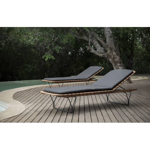 Molo Reclining deckchair natural wood / Bamboo - Multiposition - Houe - Sun lounger / Bamboo - Bamboo