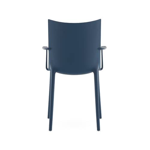 Stuhl H.H.H plastikmaterial blau / Soft touch - Recycled - Kartell - Blau matt (soft touch) - Recyceltes thermoplast. Technopolymer