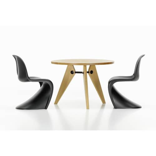 Stuhl Panton Chair plastikmaterial schwarz / By Verner Panton, 1959 - Polypropylen - Vitra - Schwarz - Gefärbtes Polypropylen