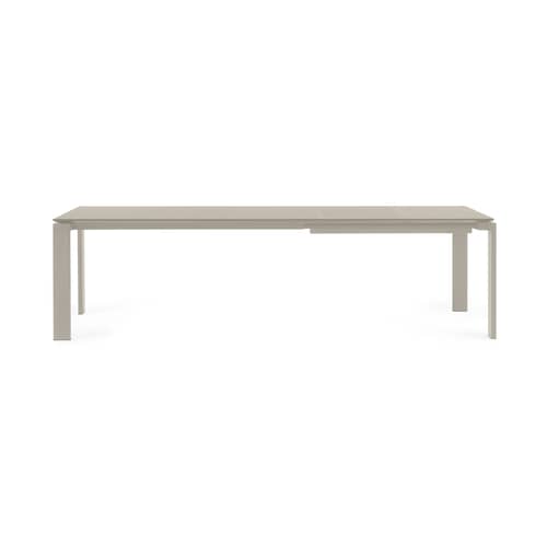 Table à rallonge Four beige / L 160 à 260 cm - Stratifié soft-touch - Kartell - Beige - Acier verni, Stratifié soft-touch