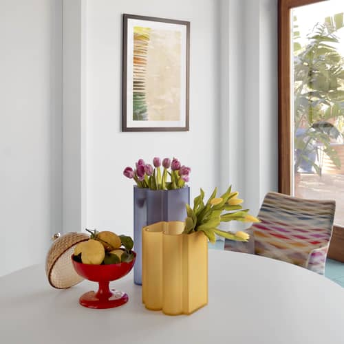 Okra Vase plastic material yellow / H 24 cm - Recycled / Patricia Urquiola, 2023 - Kartell - Yellow - Recycled PMMA