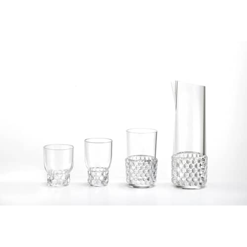 Verre Jellies Family plastique transparent / Medium - H 13 cm - Kartell - Cristal - PMMA
