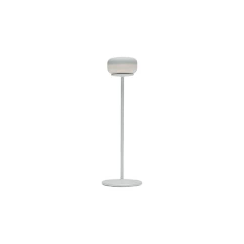 Cheerio LED Wireless rechargeable outdoor lamp metal grey / Ø 8 x H 26 cm - Fatboy - Light grey - ABS, Silicone, Stainless steel
