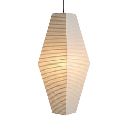 Abat-jour Paper Shade Prism papier blanc / Ø 40 x H 110 cm - Hay - Blanc - Papier