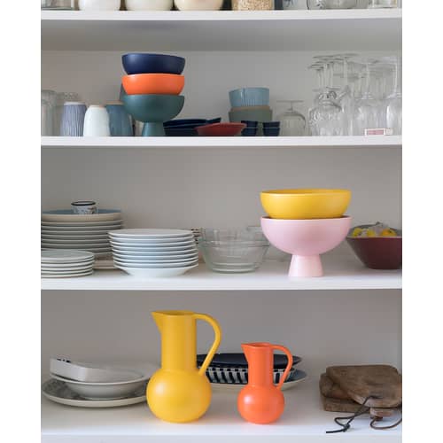 Strøm Large Carafe ceramic orange / H 28 cm - Handmade ceramic - raawii - Vibrant orange - Ceramic