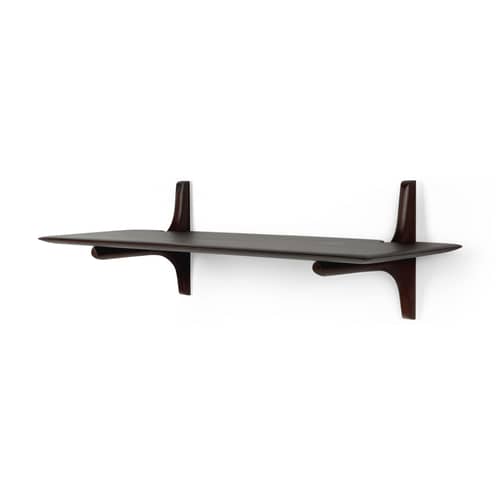 Etagère murale PI bois marron / L 100 cm - Acajou massif - Ethnicraft - L 100 cm / Acajou - Acajou massif teinté