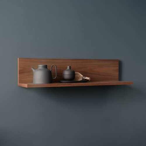 Scaffale Tana legno marrone / L 75 cm - NEW WORKS - Noce - Impiallacciatura in noce