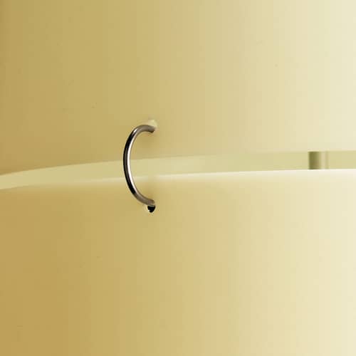 Havana Floor lamp plastic material white - Foscarini - White - On Off - Metal, Polythene