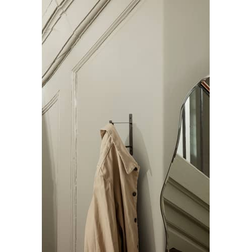Porta asciugamani Hang Rack metallo nero / Metallo - H 19 cm - Ferm Living - Nero - Ottone massiccio