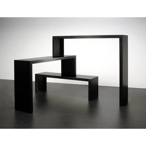Konsole Big Irony Babilonia metall schwarz Set aus 3 modularen Konsolen - Zeus - Phosphatierter Stahl - phosphatierter Stahl