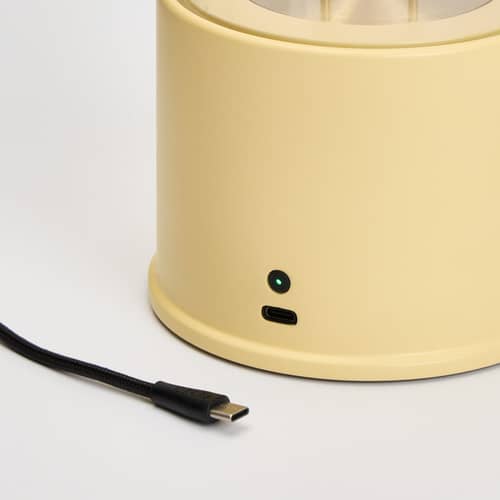 Lampe sans fil rechargeable The Muse 2.0 métal jaune / IP44 - TALA - Jaune Posset - Aluminium, Verre borosilicaté
