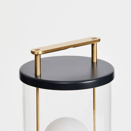 Lampe sans fil rechargeable The Muse 2.0 métal noir / IP44 - TALA - Noir Hackles - Aluminium, Verre borosilicaté