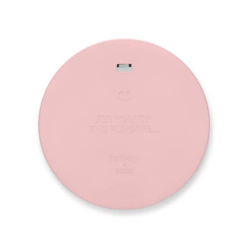 Miroir mural Mirage rose Halo / Verre coloré - Ø 60 cm - Fatboy - Rose pastel - Polyuréthane, Verre coloré