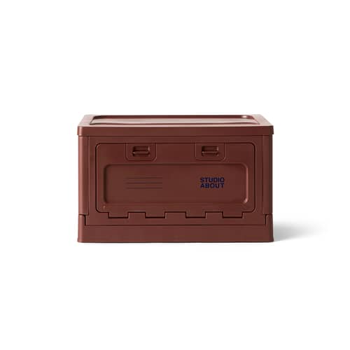 Scatola Box Medium materiale plastico viola / 40 x 29 x H 23.7 cm - Impilabile - STUDIO ABOUT - Bordeaux - Polipropilene