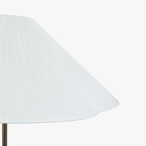 Stehleuchte Kensington textil beige / Ø 71 cm - NV GALLERY - Elfenbein-Farbe / Antik-Messing - Eisen, Leinen