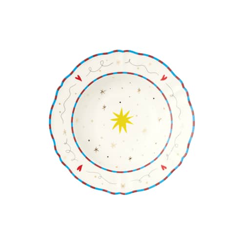 Suppenteller Il frutto della passione - Star keramik gelb / Ø 23 cm - Bitossi Home - Star / Gelb - Porzellan
