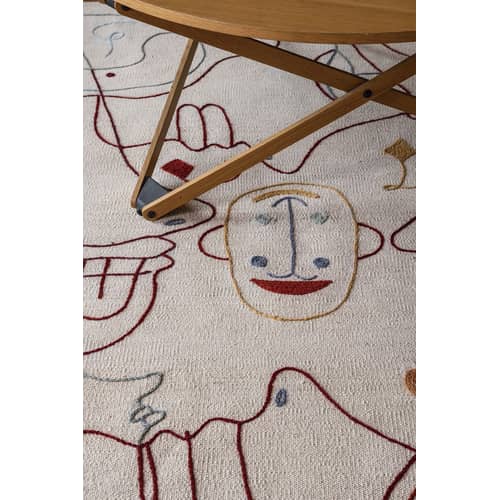 Tapis Silhouette  multicolore beige / By Jaime Hayon - 120 x 150 cm / Laine - Nanimarquina - 120 x 150 cm / Beige & multicolore - Laine