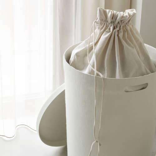  Accessory textile beige / Cotton Bag for Laundry basket Hide - Normann Copenhagen - Accessory / Bag ecru - Cotton