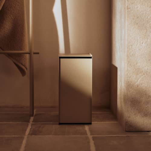 Badezimmereimer Sama metall beige / 5 Liter - Ferm Living - Kaschmir Beige - rostfreier Stahl