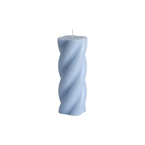 Soft Serve Block candle wax blue / H 19.5 cm - Hay - Sky blue - Oil, Stearin